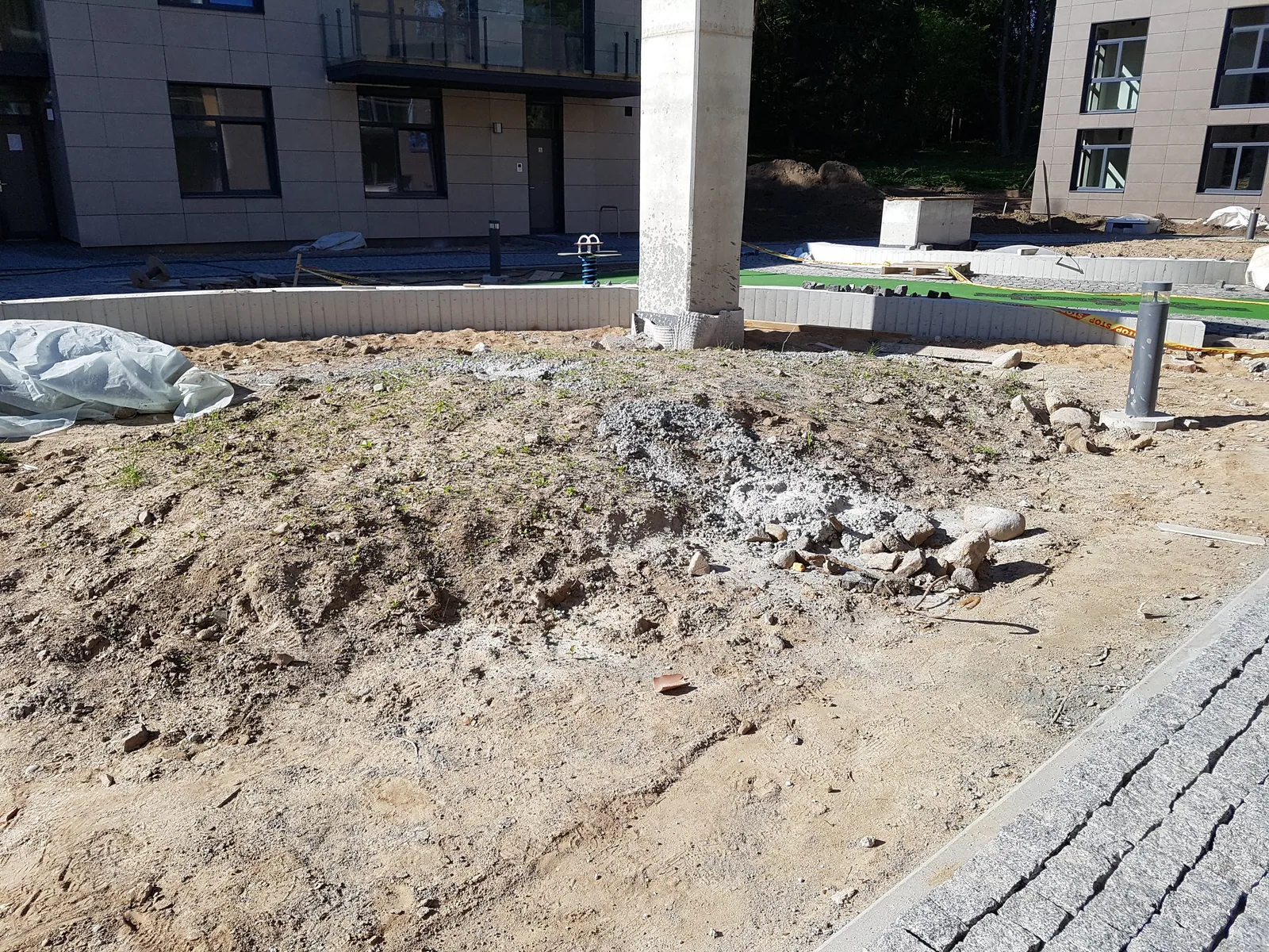 Želdinimui skirta zona prieš grunto paruošimą