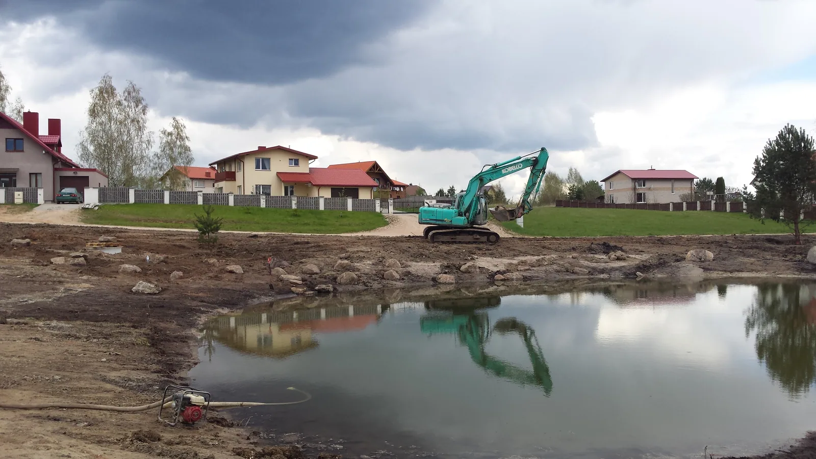 Tvenkinio kasimo darbų eiga